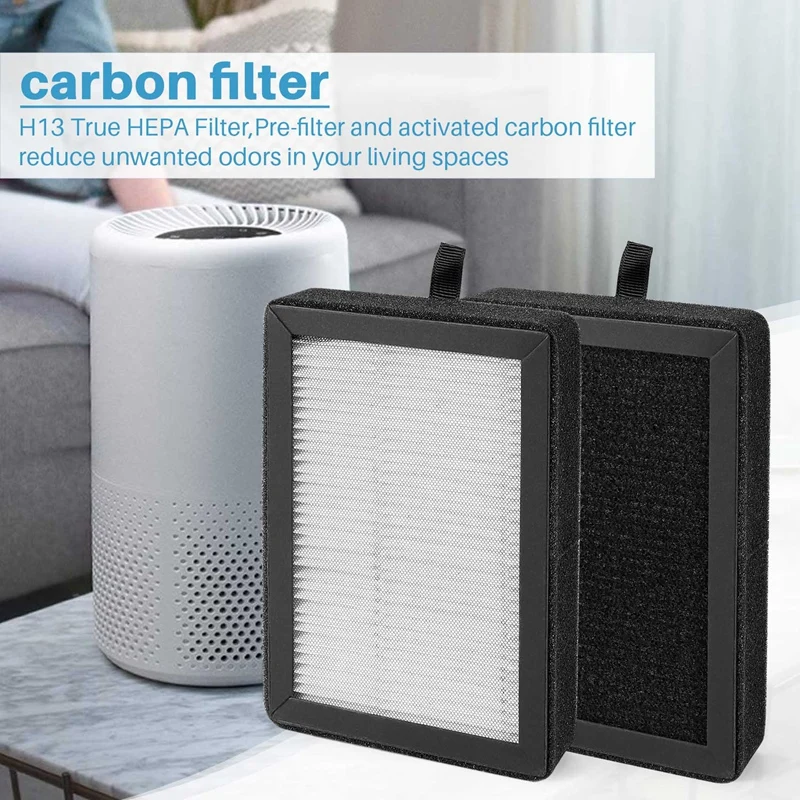 Levoit LV-H128 Air Purifier Replacement Filter, 3-in-1 Pre-Filter, H13 True HEPA  Filter, Activated Carbon Filter, LV-H128-RF