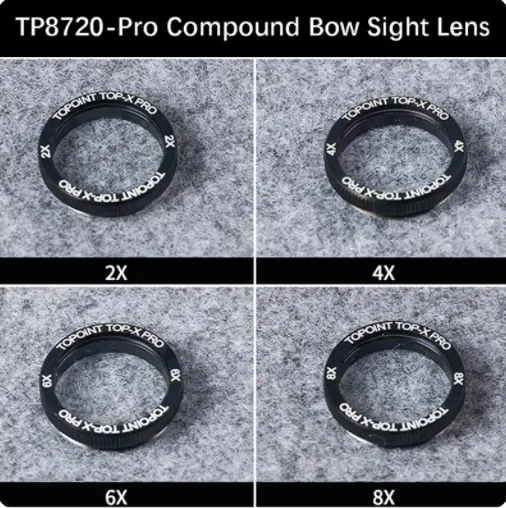 TP8720-Pro Compound Bow Sight Lens 2x/4x/6x/8x lens scope 30mm magnify glass archery shooting hunting accessories