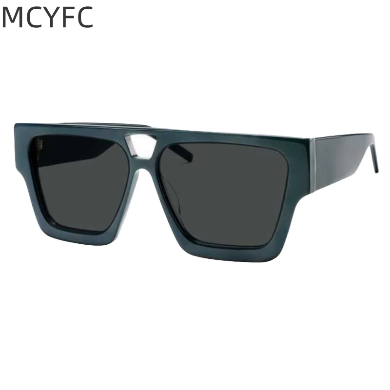

MCYFC Square Hand Made Sunglasses for Men Acetate Thickened Material Custome Eyeglasses for Women Classic Style Sun Glasses