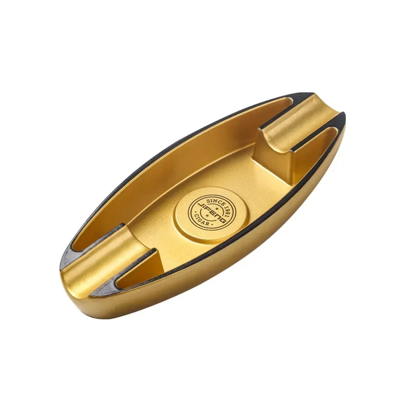Luxury Cigar Ashtray Melamine Resin Portable Lightweight Ash Tray 2 Slots Cigar Smoking Accessories portable ashtray