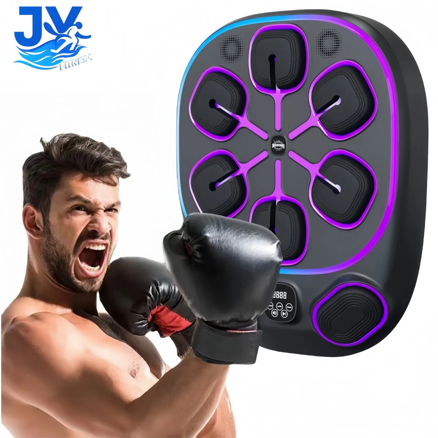 Music Boxing Machine With Boxing Gloves, Wall Mounted Smart