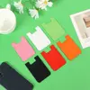 New Design Self-Adhesive Credit Card Holder Women Men Fashion Cell Phone Back Pocket Slim ID Card Case Sticker Wallet 2