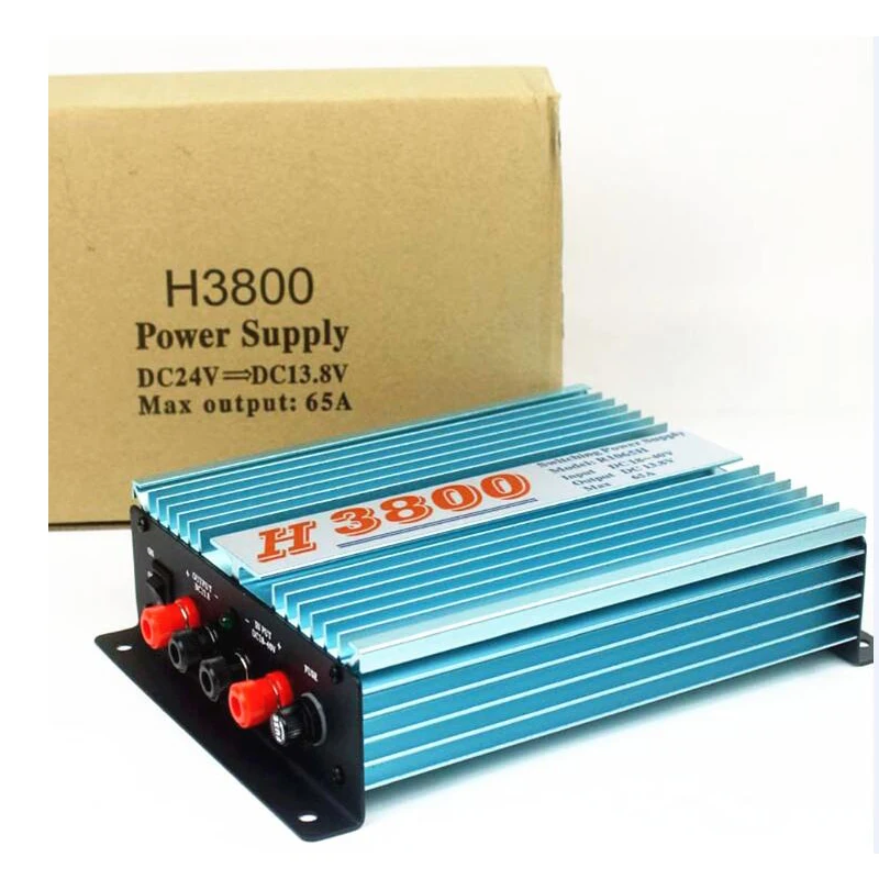 H3800 Transformer 24V To 13.8V 100A/65A Power Regulator For Mobile Two Way Car Radio 18V-40V Input DC 13.8V 65A /100A Output