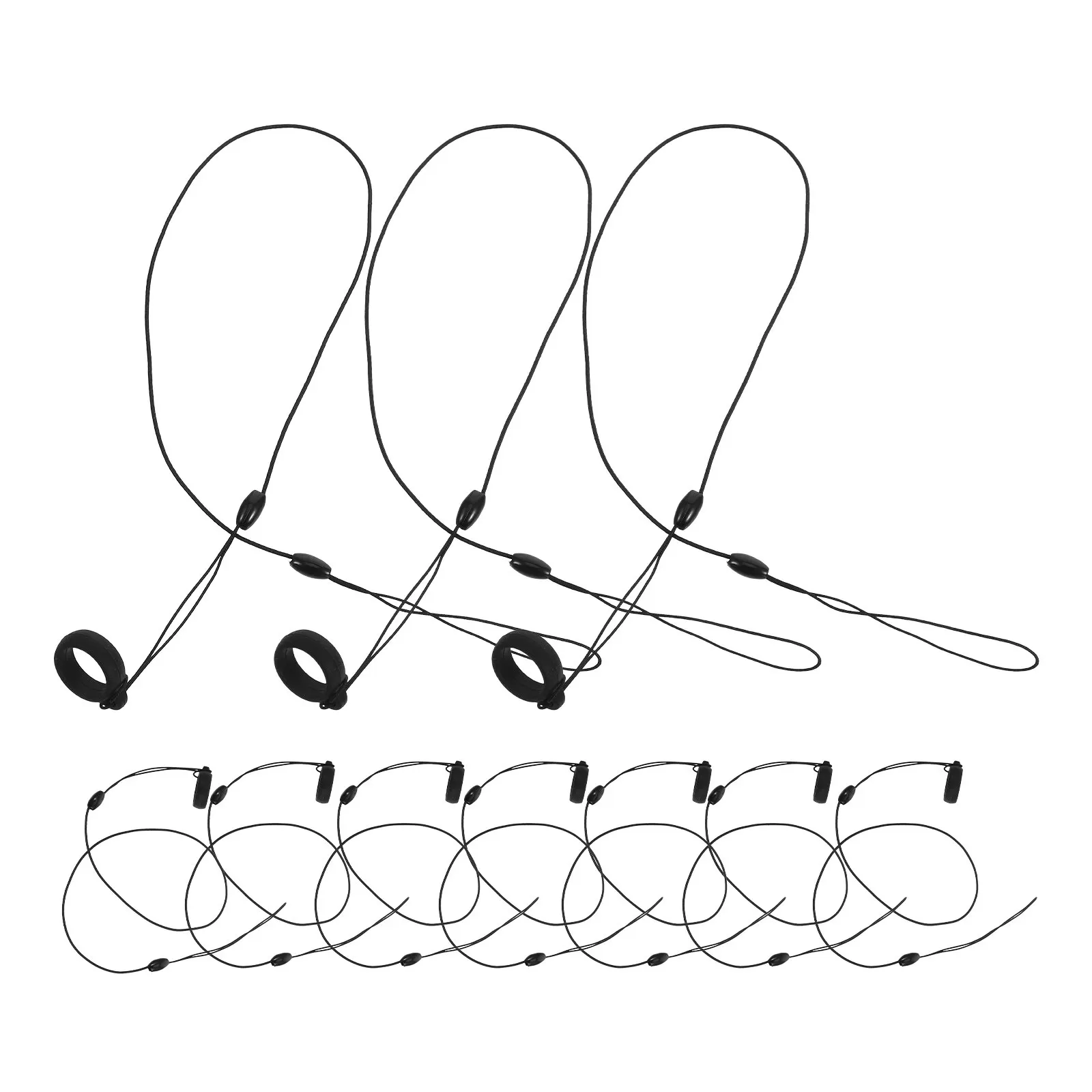 10Pcs 다목적 탄성 펜 끈 사무실 학교 교사 학생을위한 분실 방지 목 끈 클립 보드 노트북 저널 스타일러스