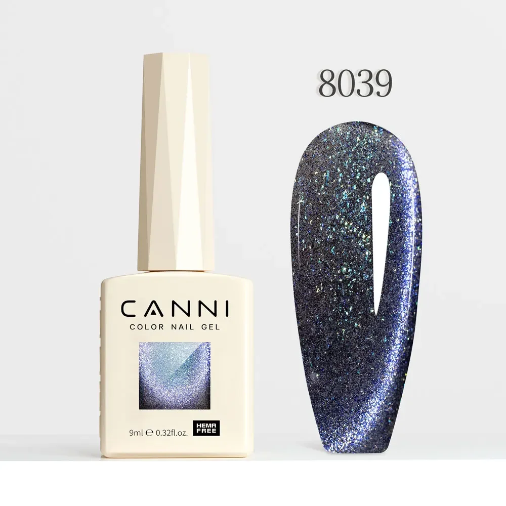 Holographic Glitter Gel Nail Polish – Sparkling Cat Eye Effect with Diamond Shine