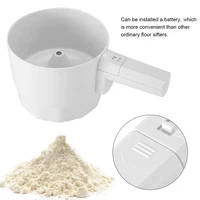 Tamis à farine électrique en plastique, 5 tasses, alimenté par batterie, tamis à farine automatique, glaçage, sucre, Shaker, outils de cuisson électriques 5