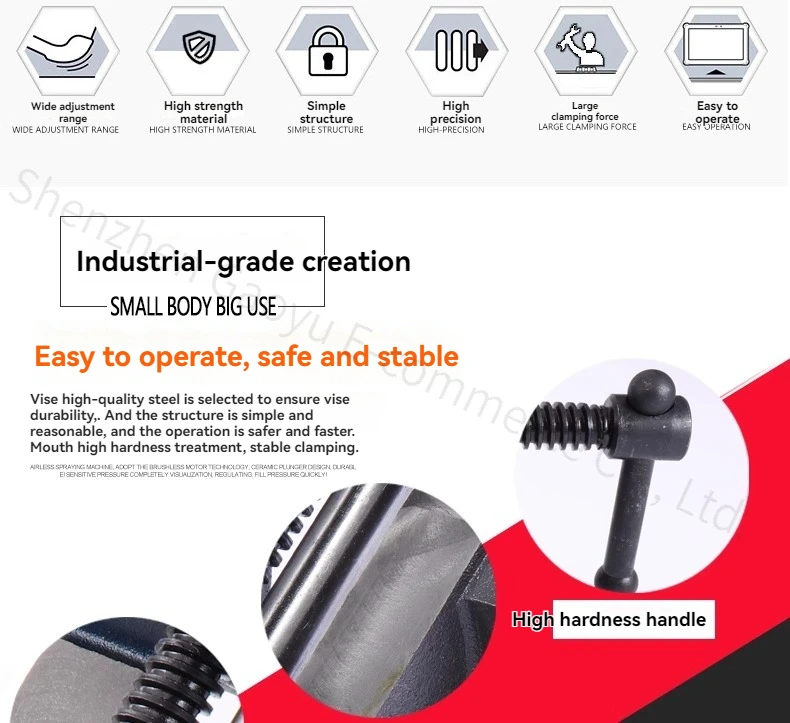 Tiltable Flat Pliers 0-90 Degrees Guide Rod Angle Drilling Machine Table Vise 3-