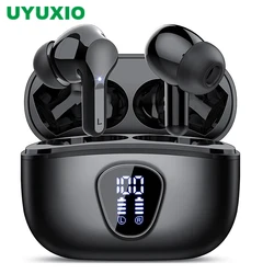 Enhanced Wireless Earbuds with LED Display and Noise Cancelling Technology - 48H Playtime (Black)