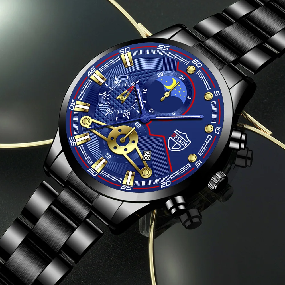 2022 Men Watch Top Luxury Brand Quartz Mens Watches Chronograph Gold Reloj Hombre Sport Wristwatch Man Relogio Masculino