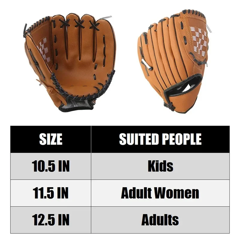 Versatile Baseball and Softball Glove for All Ages - Perfect for Outdoor Training and Practice