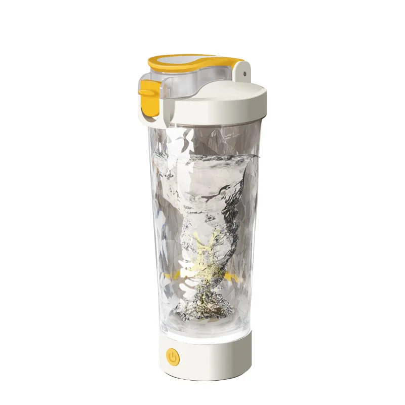 700ML 단백질 파우더 셰이커 병 USB 충전 자동 혼합 컵 방수 음소거 휴대용 다기능 커피 밀크 컵 머그잔