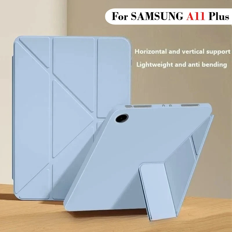Y-Fold Leather Stand Tablet Case with Enhanced Features