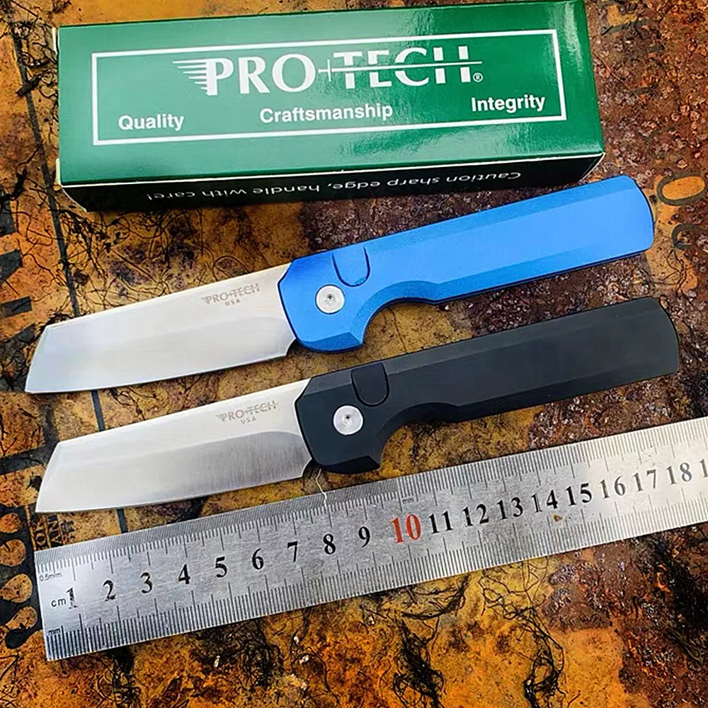

Новый складной нож JUFULE ProTech 2024 дюйма, ручка из алюминиевого сплава для кемпинга, охоты, выживания, повседневного использования