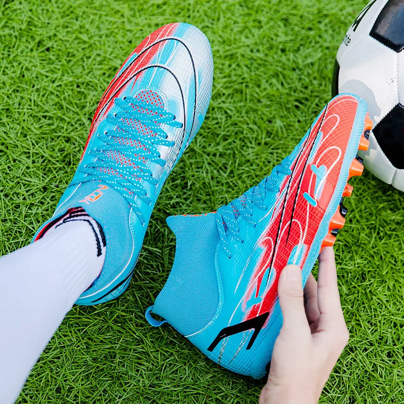 Men's Professional Football Boots Fashion Outdoor Unisex Society Soccer Cleats High Football Sneakers Kids zapatillas de futbol