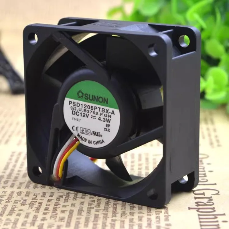 

New CPU Fan for TAJUN PSD1206PTBX-A 12V 4.3W 6025 6CM 4-wire Ball Cooling Fan 60X60X25mm