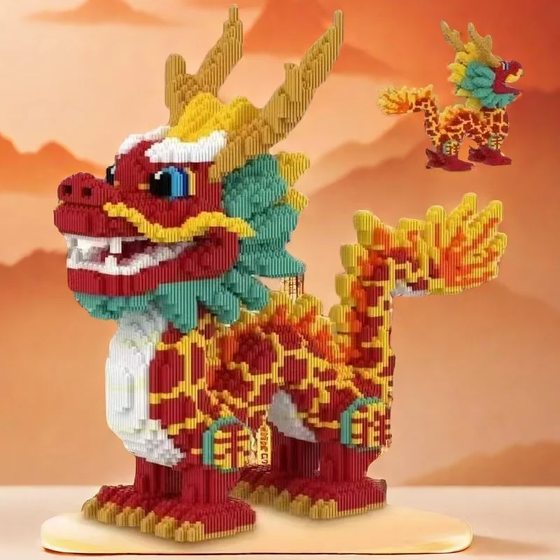 11267 Piece Auspicious Dragon Building Block Set - Educational 3D Puzzle, Suitable for Hands-On Learning, Perfect Holiday Gift 4