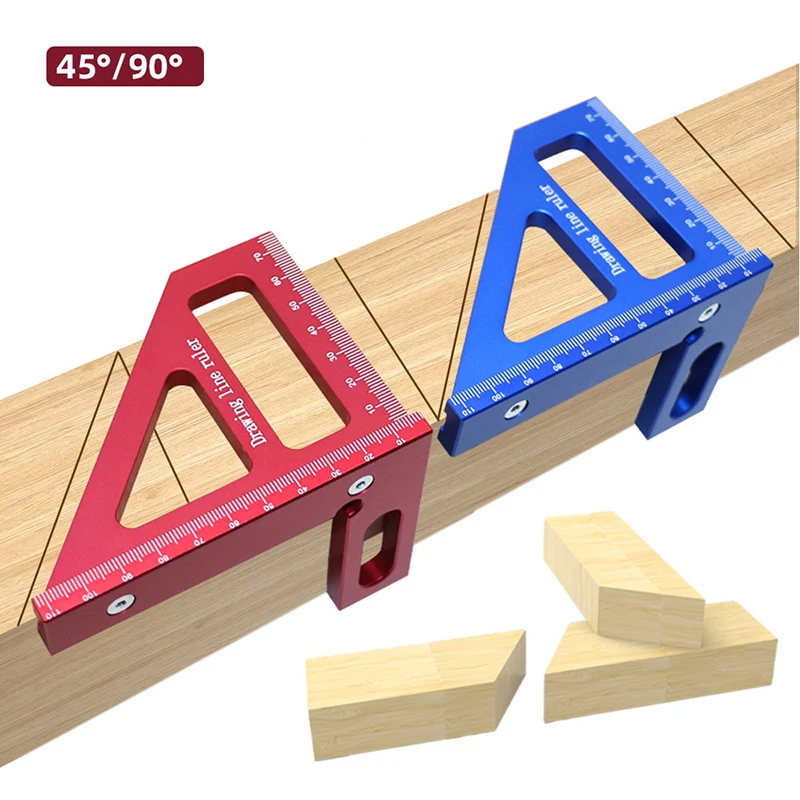WoodworkingSquareProtractorAluminumAlloyMiterTriangleRulerHigh