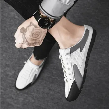 Summer Slippers for Men Trendy Men's Flat Bottom Casual Shoes Soft Sole Support Shoes Men's Sneakers - Image 6