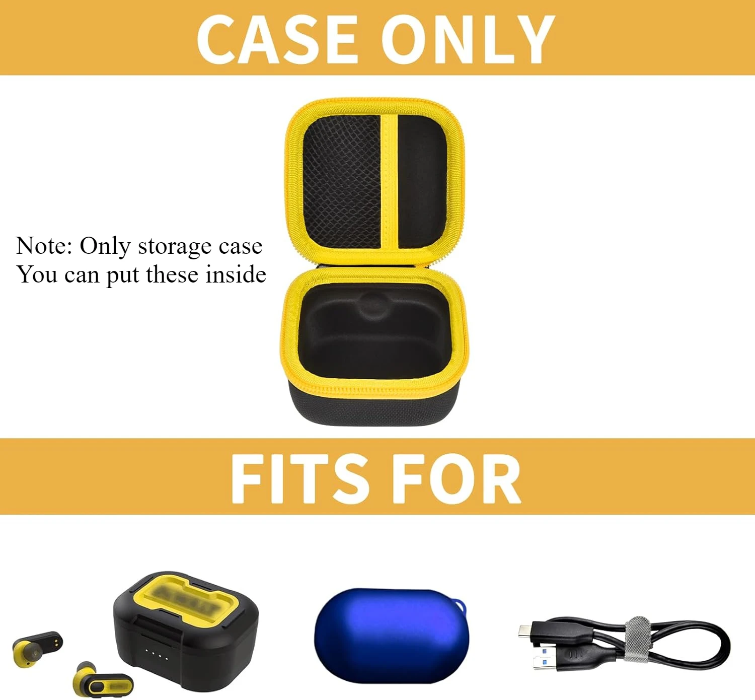 （CASE ONLY) Earbud Case Compatible with DEWALT True Wireless Bluetooth TWS Headphones/for Raycon The Everyday Microphone