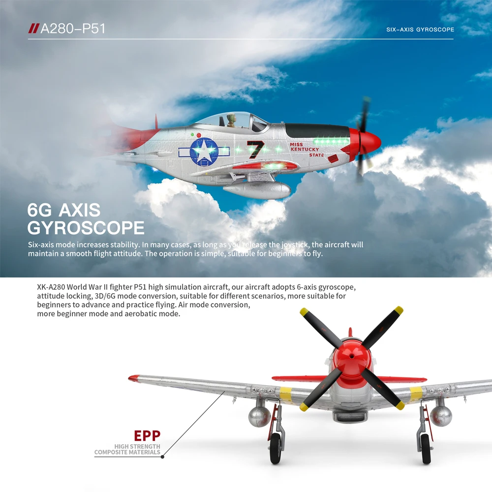 Avião profissional P-51D Mustang acrobático de controle remoto 2.4 Ghz–  Comprei de Boa