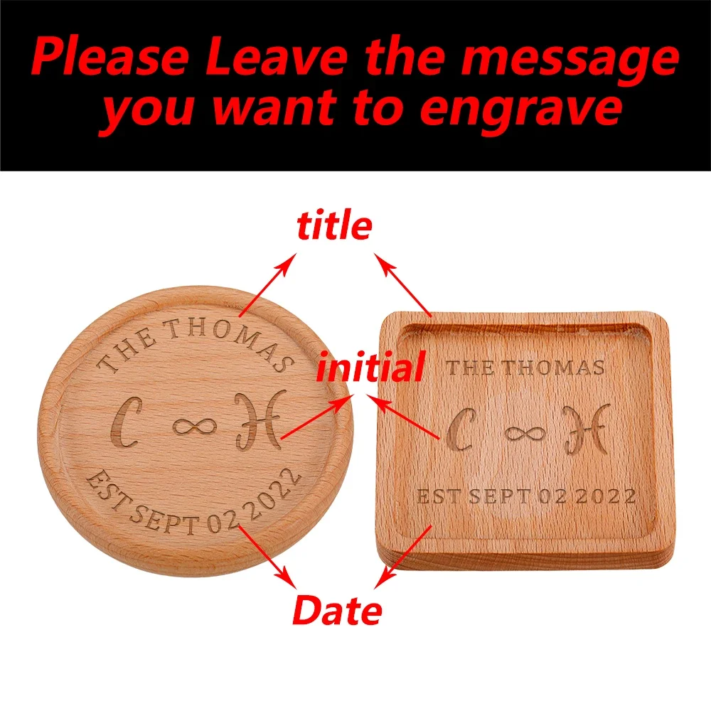 Custom Name Coasters Wooden Tea Coffee Whisky Coaster Couple Gift Love Souvenir Table Round Square Coaster Housewarming Gifts 1 S860bb8a51863458bae923429543675bba