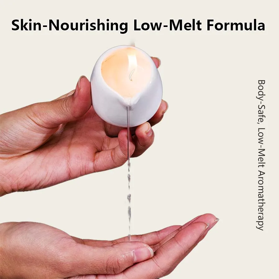 sensual low heat Massage Oil Candle Hydrating Body Care Coconut wax home decor Valentines Christmas gift lemon 1.69 oz