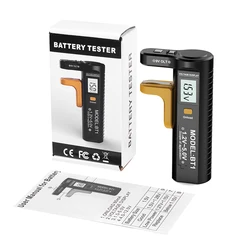 Universal Digital Battery Tester with LCD Display (Black)