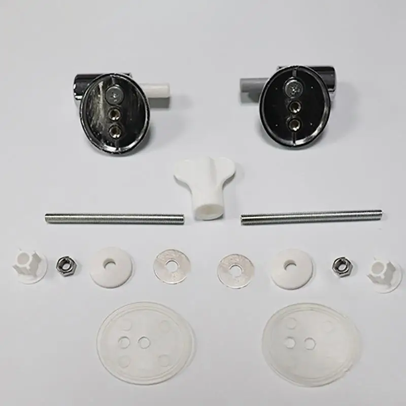 Soft Lowering Toilet Seats Hinges Set Slow Drop Seats Fittings Toilet Component ABS Texture Suitable for Any Restroom A2BB