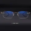NOMANOV =  Titanium Alloy Rimless Progressive Multifocal Reading Glasses See Near And Far ADD +75 100 150 175 200 To 400 2