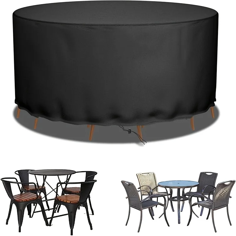 Large Round Patio Furniture Cover - Durable, Fade-Resistant, UV-Protection