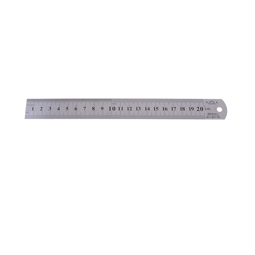 NEW 20cm Stainless Steel Metal Straight Ruler Ruler Tool Precision Double Sided Measuring Tool Wholesale low price