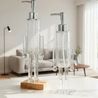 ที่กดสบู่อะคริลิคแบบเติมได้ รูปทรงนัทแครกเกอร์ สำหรับใส่เจล แชมพู ของเหลว ใช้ได้ในครัว โรงแรม บ้าน วางบนเคาน์เตอร์ 3