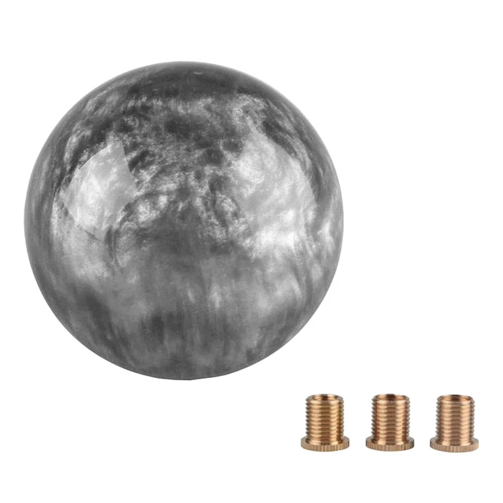 Marble Style Round Ball Gear Shift Knob Acrylic Shifter Knobs Stick Shift Knobs with 3 Adapter