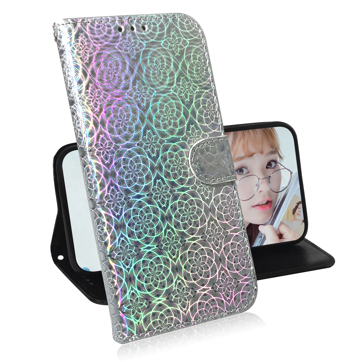 Bling Glitter Slim Wallet Flip Case for Motorola Moto G72 E22 E22i G42 G62 G32 G52 E32 G71 E30 E40 Premium Leather Book Cover