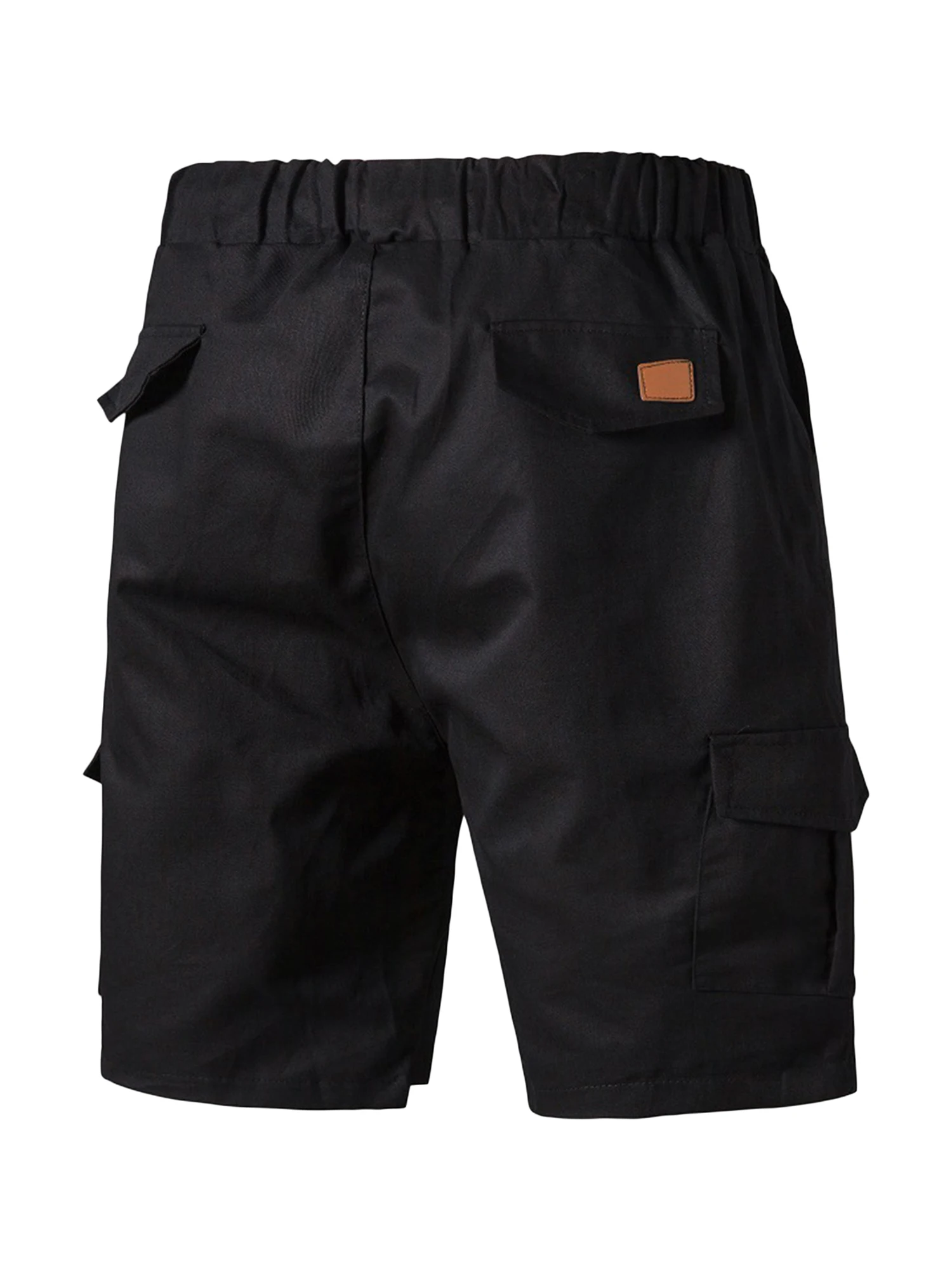 

Herren Sommer Cargo Kurzehosen Männlich Cargo Shorts Mode Männer Elastische Taille Kordelzug Solid Shorts Streetwear mit