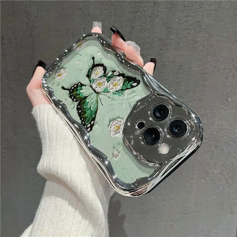 Flower Butterfly 15/14Plus13/12promax/11 Phone Case iPhone 8 Slamproof xsmax Female 15promax 14promax 13promax 12promax 11promax