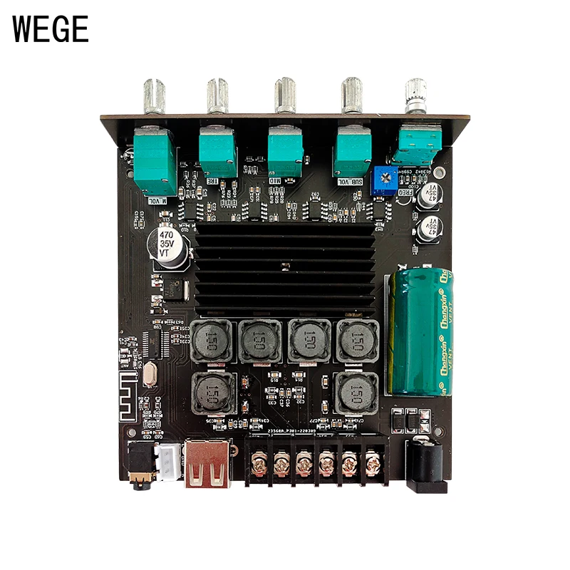 WEGE ZK-TB21S TB21 MT21S MT21 2.1 Channel 2*50W + 100W TPA3116D2 BT Audio Amplifier Power Subwoofer Treble AMP Wuzhi Audio APP audio amplifier board audio speaker