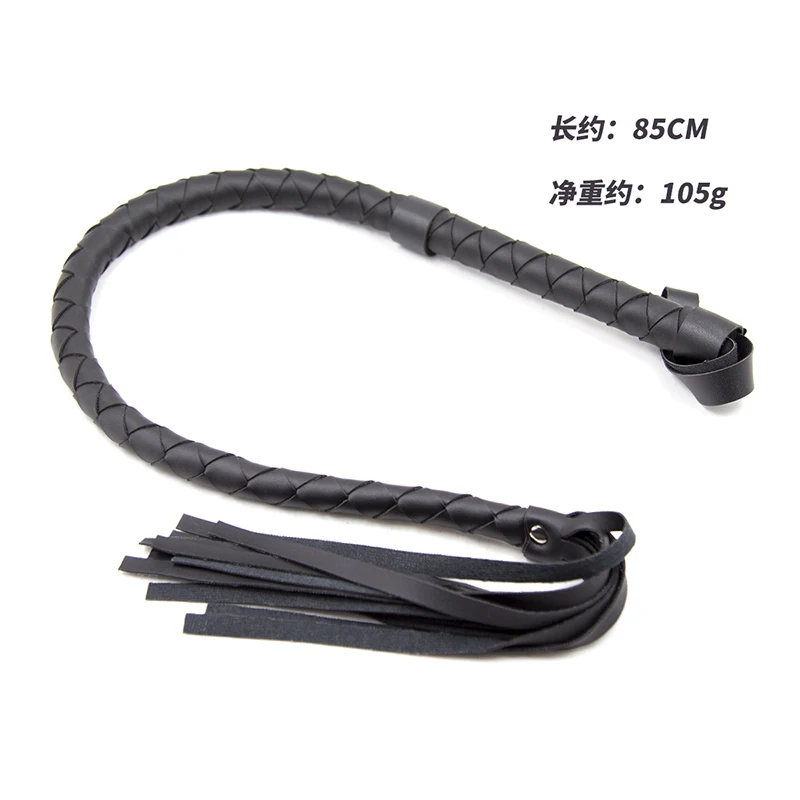120cm Leather Weave Handle Snake Whip Horse Whip Riding Crop Flogger Paddle Slapper Horse Training Dressage Whips 3