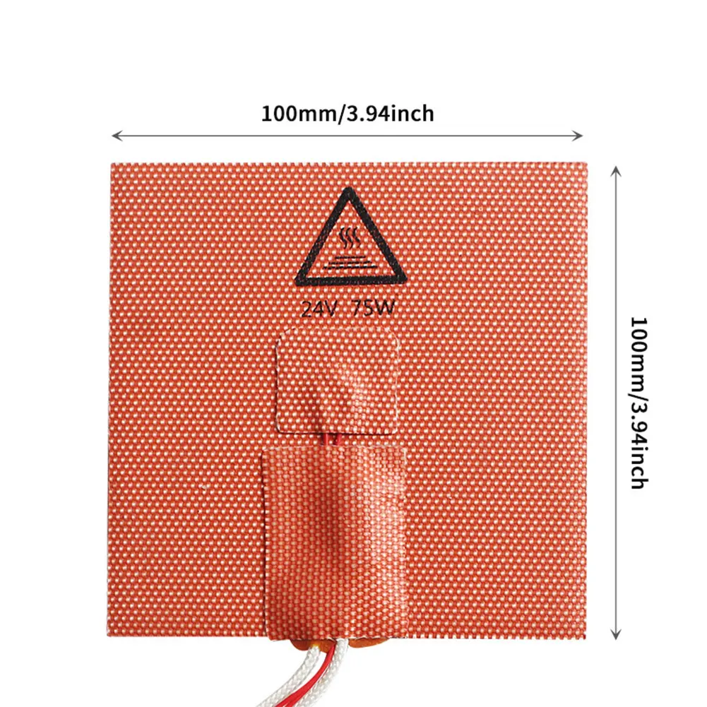 3D Printer Heater Pad with NTC 100K Thermistor 3D Printer Heating Mat 24V 75W Heater Pad Plate for VONON 0.1/0.2 3D Printer