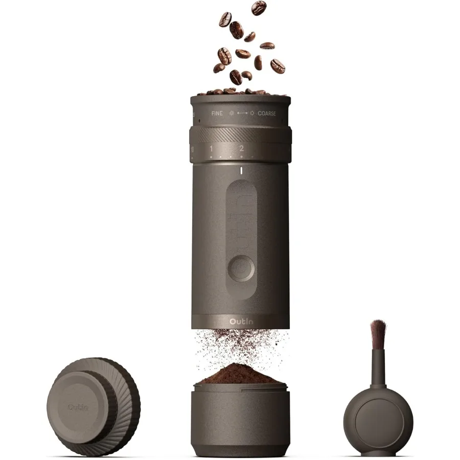 Fino Portable Electric Coffee GrinderAdjustable Coffee Bean Grinder with 28 Precise Grind Setting One-Button Burr Coffee Grinde