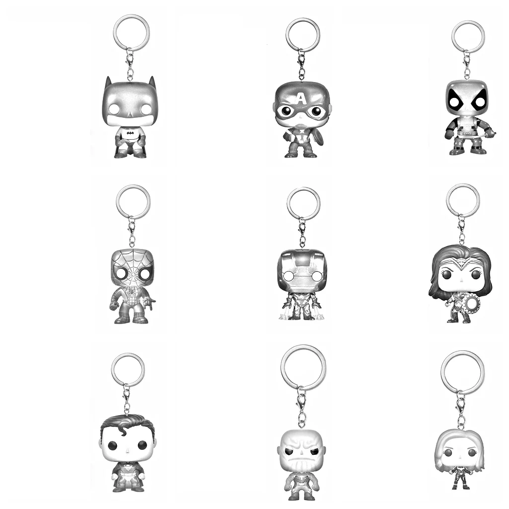 thumbnail image 4 of Funko Pop Capitán América Inro Man Deadpool Spider Man Thanos Thor llavero juguetes muñeca de vinilo figura de juguete coleccionable mejor regalo para niños, 4 of 5