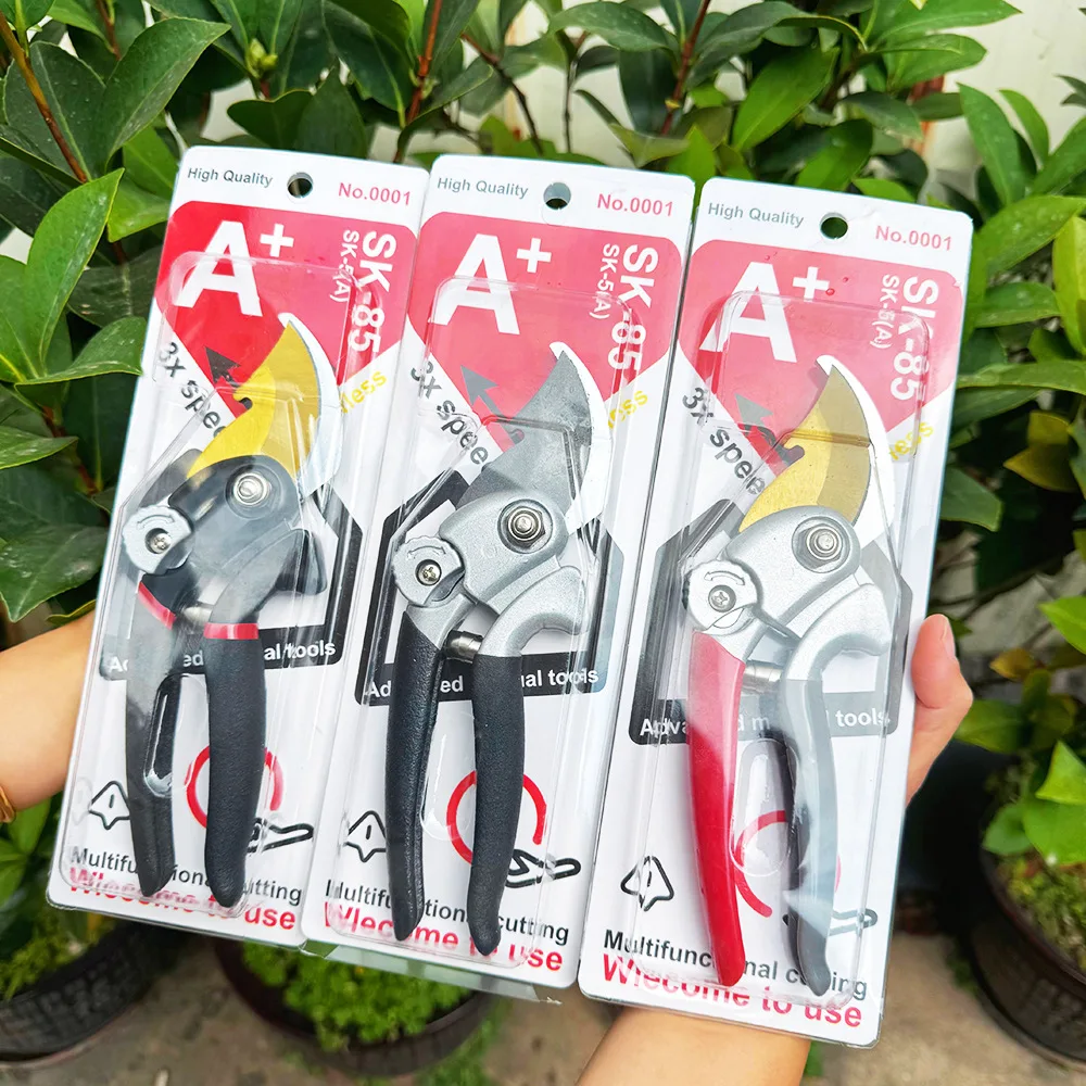 SK85 강철 헤비듀티 전정가위, 과일나무 관목 가지치기용 날카롭고 내구성 있는 정원용 가위