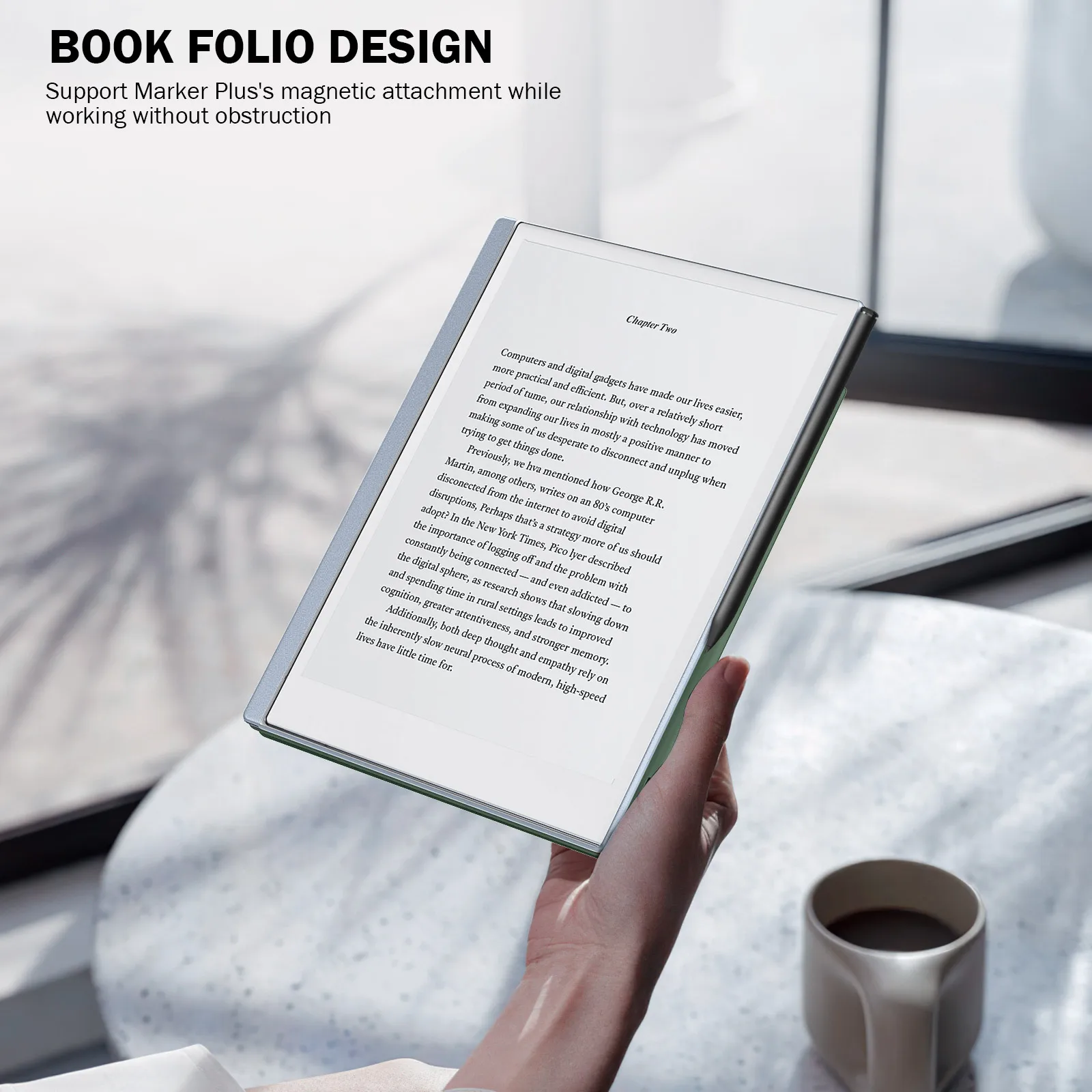 Ultra-Thin Magnetic Tablet Cover with Pen Protective Clasp