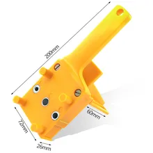

Pins Doweling Jig Drill Locator Woodworking Tool Mini Plastic Dowel Joints Hole Saw Tools Handheld Drill Guide with Metal Sleeve