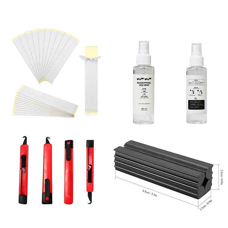 

Golf Club Grip Kit Repair Spray Solvent Replacement Double-sided Adhesive Tape Tool for Regripping Golf Clubs