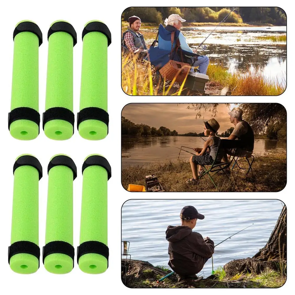 Description Picture 5 of itemFishing Pole Floats 6PCS Floating Rod Butt Cushion Kayak Fishing Rod Floater With Straps Fishing Gear For Prevent The Narrow Rod