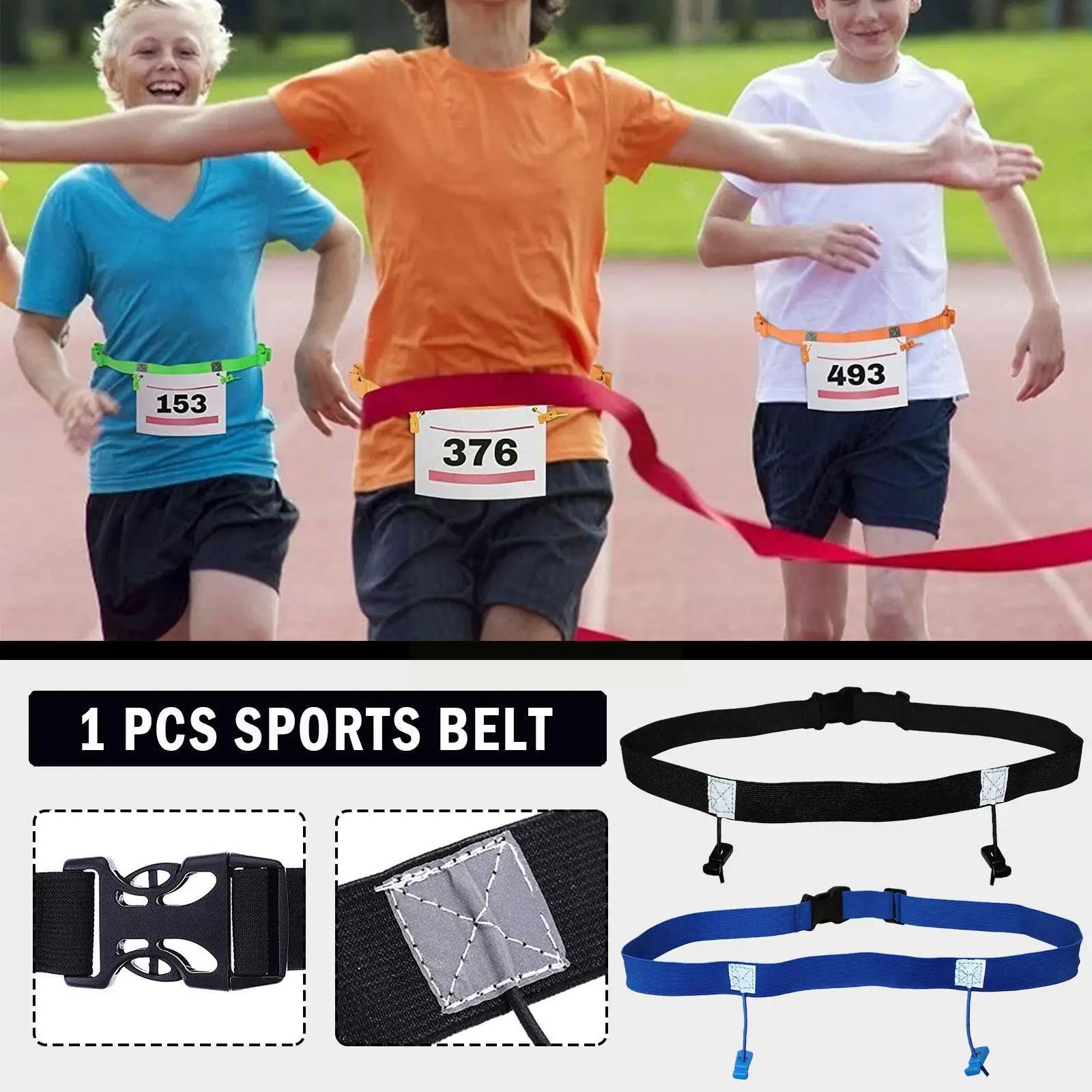 Triathlon Marathon Race Number Belt For Men Women Outdoor Sports Running Reflective Waist Belt Travel Cycling Fitness B R5M K1S0