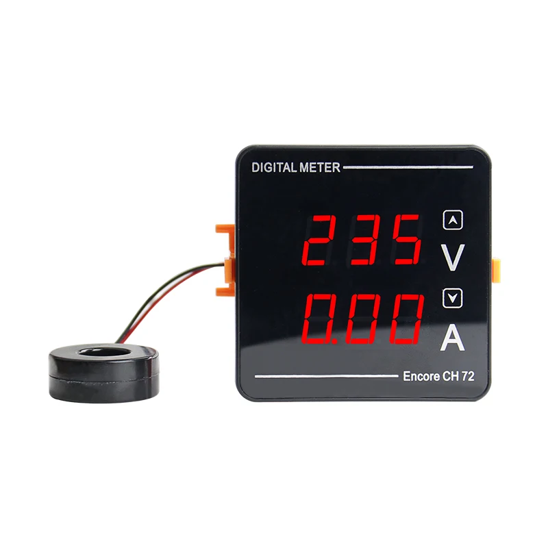 Digital Display Voltage And Current Dual Display Meter AC50-500V 1-120A 72*72*32mm High Precision Digital Instrument