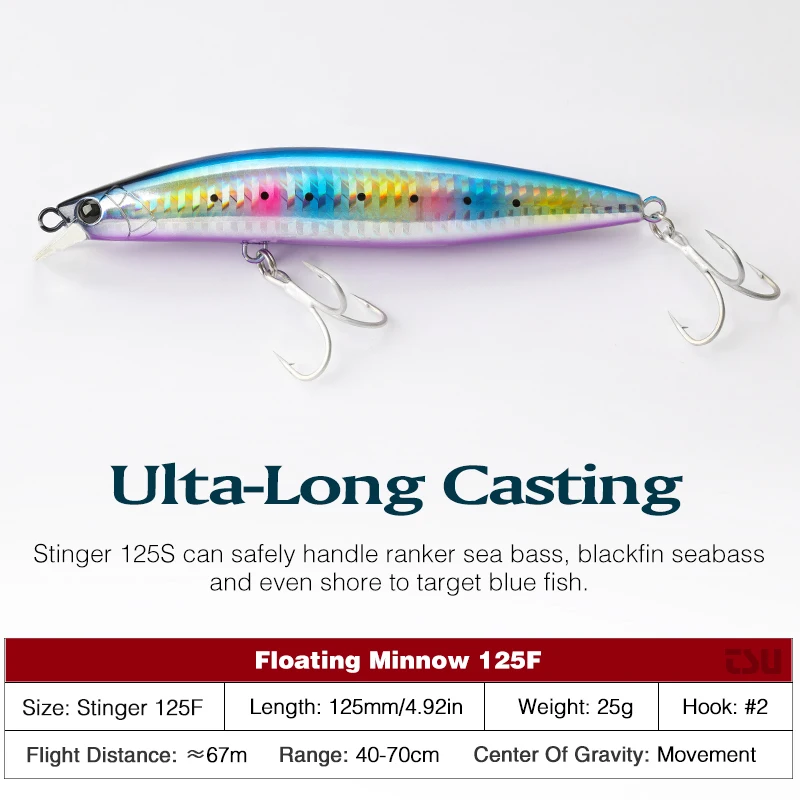 TSURINOYA STINGER ؾ  ÷ ̳  ,  Ŀ , ٴ幰 ϵ ̳, 125F, 125mm, 25g
