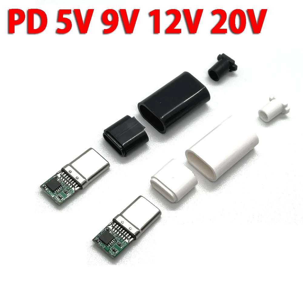 

PD/QC Decoy Board Fast Charge 5V 9V 12V 15V 20V module PD 2 3.0 DC trigger cable USB Type-C male plug QC4 charge connector